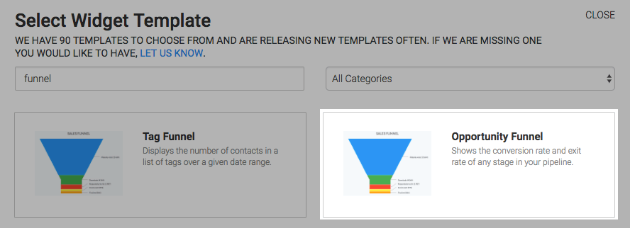 search for the opportunity funnel. 