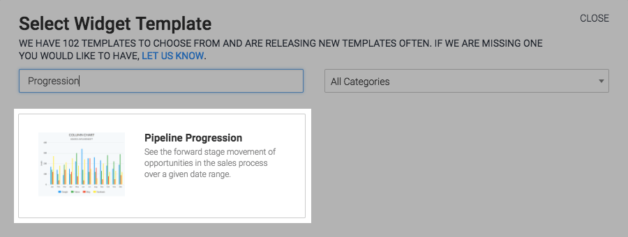 Select the Pipeline Progression report from the Template Library.