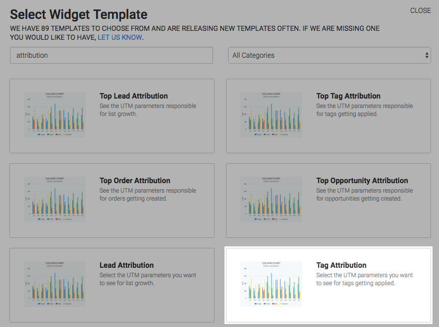 select the template from the template library