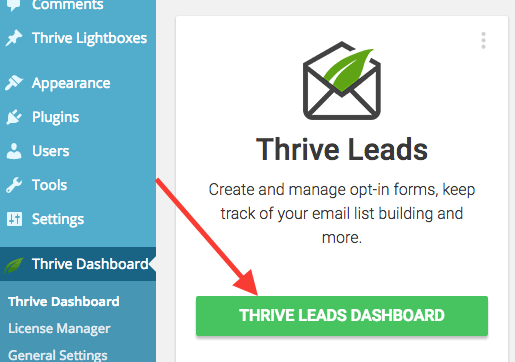 Go to your Thrive Leads dashboard 