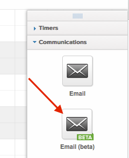Look to the right side and expand "Communications" and choose the "Email beta" icon.