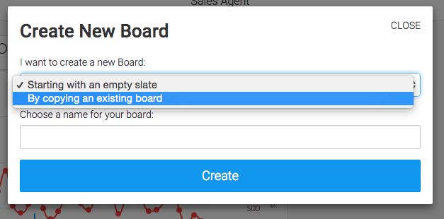 select by copying an existing board from the drop down