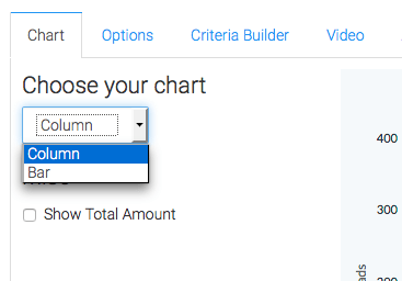 Select the display type from the drop down.