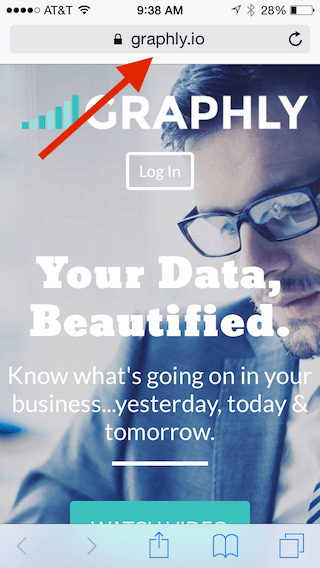 In the address bar of Safari go to "Graphly.io".