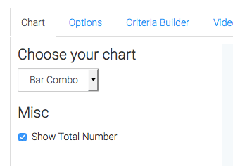 select the display type and check the box to display the total in the top right of the report