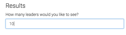 Choose how many leaders you want to see