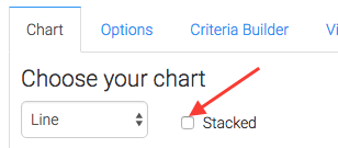 Arrow pointing to stacked checkbox.
