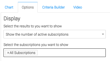 Now navigate to the "Options" tab, then select the results and subscriptions you would like to show.