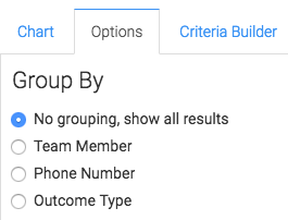 Select how you want the results grouped.