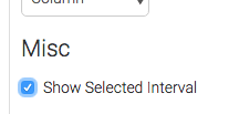 Show Selected interval box checked.