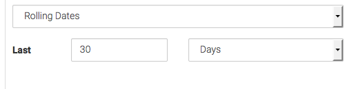 Navigate to the "Options" tab. Now select the date range you want to display.