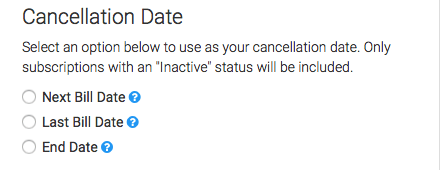 Select the cancellation date you would like to use.