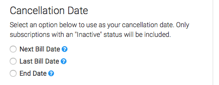select the date you want to use for the cancellation date