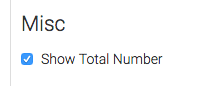 Show Total Number box checked.