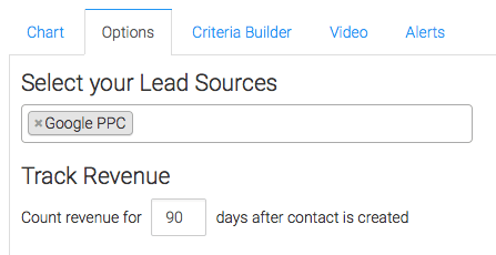 select the lead sources you want to track
