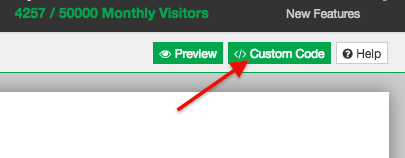 click the green custom code button in the top right