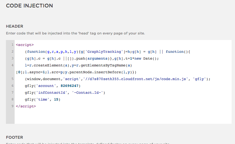 paste the scrip in the header box