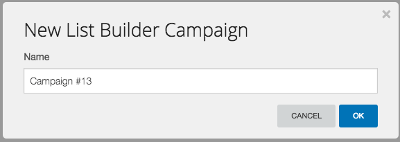 Once the option comes up, name the campaign and then click "Ok".