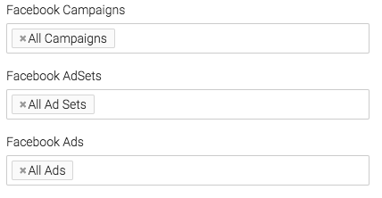 Next we can narrow our results by looking at specific campaigns, adsets, and ads.