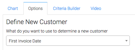 Select how you want to define what a new customer is.