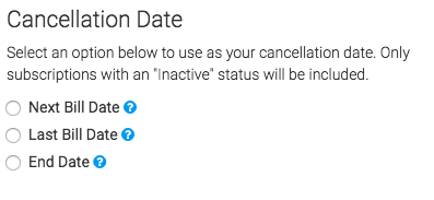select the cancelation date.