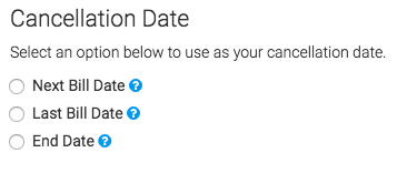 And finally, we can select our cancelation date for subscription duration.