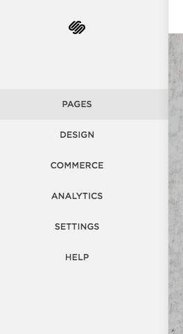 select pages from the menu