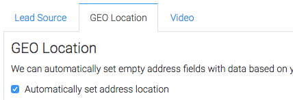 You can also set GEO location automatically