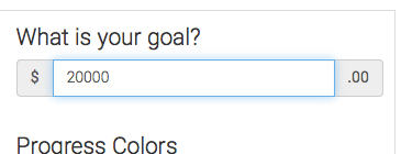 Next, specify your goal for the invoice total. From here you can tweak the different percentages that will display the colors on the goal.