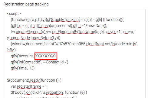 replace the eight exes in all caps with the webtracker account number found in your own script