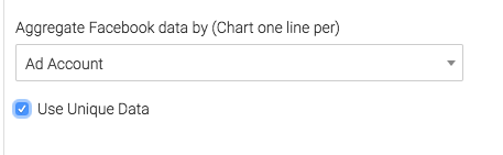 check the use unique data to only show unique facebook users