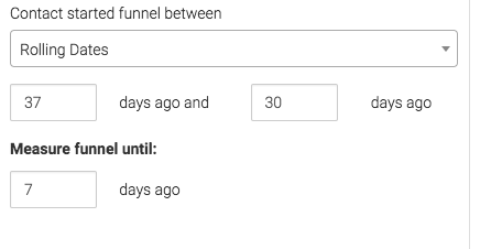 Then select your date range. This is one of the few instances within Graphly in which there are three date fields.