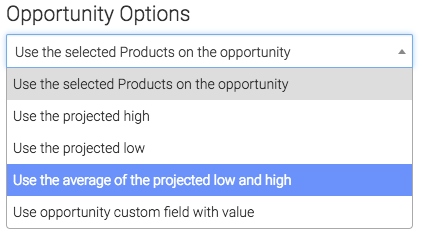 under opportunity options you can select whichever one is preferred