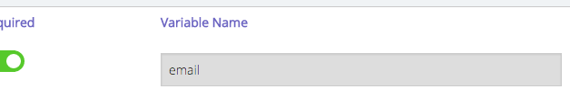 Then click on "Fields" on the sidebar. You can make additions as needed here, but make sure that the Variable name stays, "email", in all lowercase.