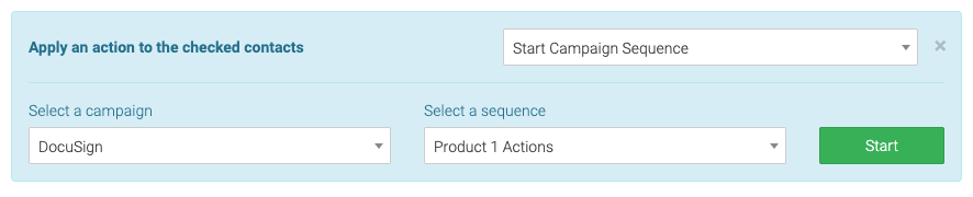 select a campaign and sequence